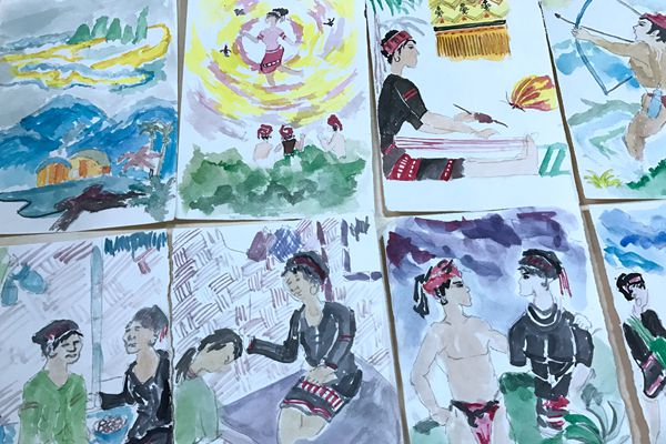 图十一：学生作业  手绘黎族神话传说_副本.jpg